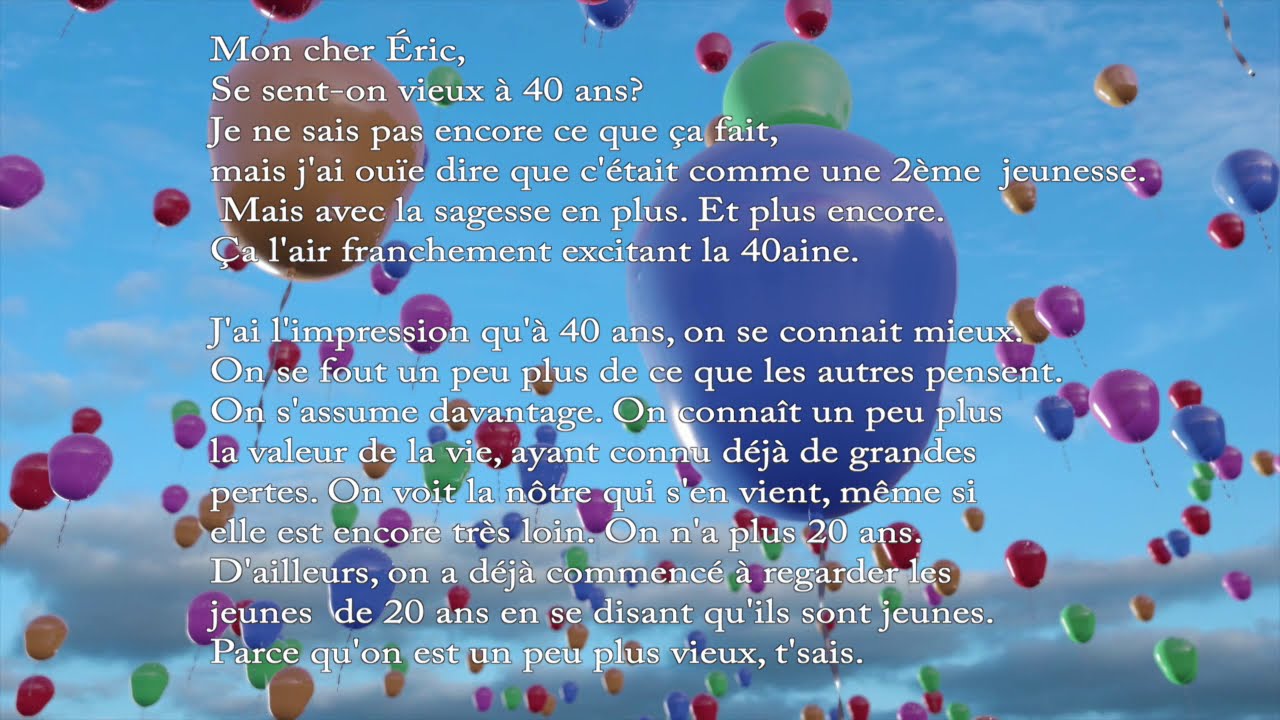 Carte Eric 40 Ans Youtube
