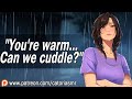 Girl Next Door Cuddles You for Warmth During a Storm [Rain Sounds] [Cozy Cuddles]