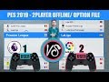 PES 2019 - 2PLAYER OFFLINE/ OPTION FILE /TUTORIAL |PS4