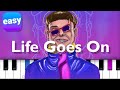 Oliver Tree - Life Goes On  | EASY PIANO TUTORIAL