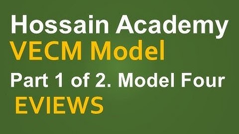 VECM. Model Four. Part 1 of 2. EVIEWS