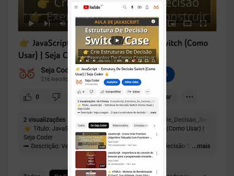 👉 JavaScript – Estrutura De Decisão Switch (Como Usar) | Seja Coder #shorts