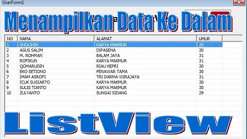 Cara Menampilkan Data Dalam ListView Excel VBA