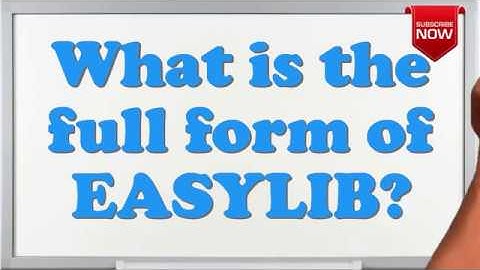 What is the full form of EASYLIB?