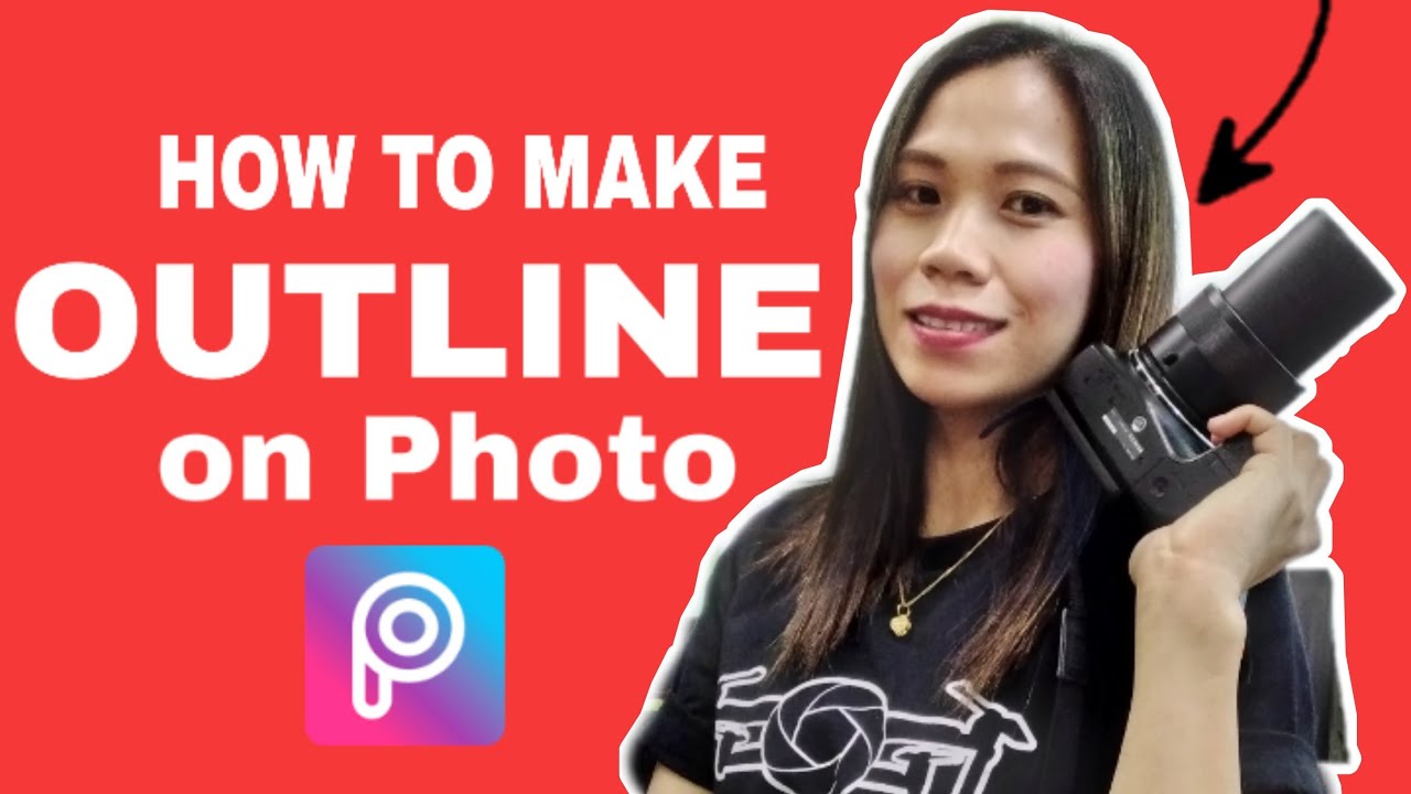 How to make outline on photo | #Picsarttutorial - YouTube