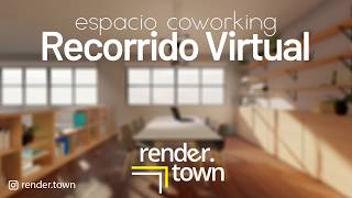 Recorrido Virtual - Espacio Coworking Por Render.town Visualización Arquitectónica