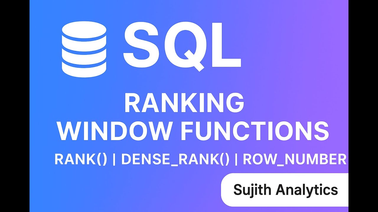SQL Tutorials | Ranking Window Functions - YouTube