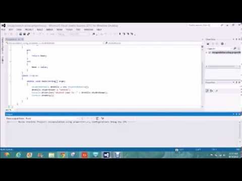 how to use encapsulation with properties in C# application