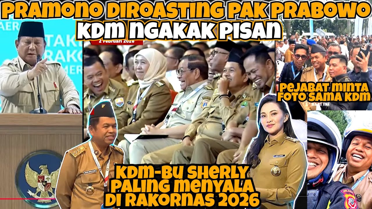 KDM NGAKAK🤣🤣‼️PRAMONO DIROASTING PAK PRABOWO‼️KDM x BU SHERLY PALING MENYALA DI RAKORNAS‼️