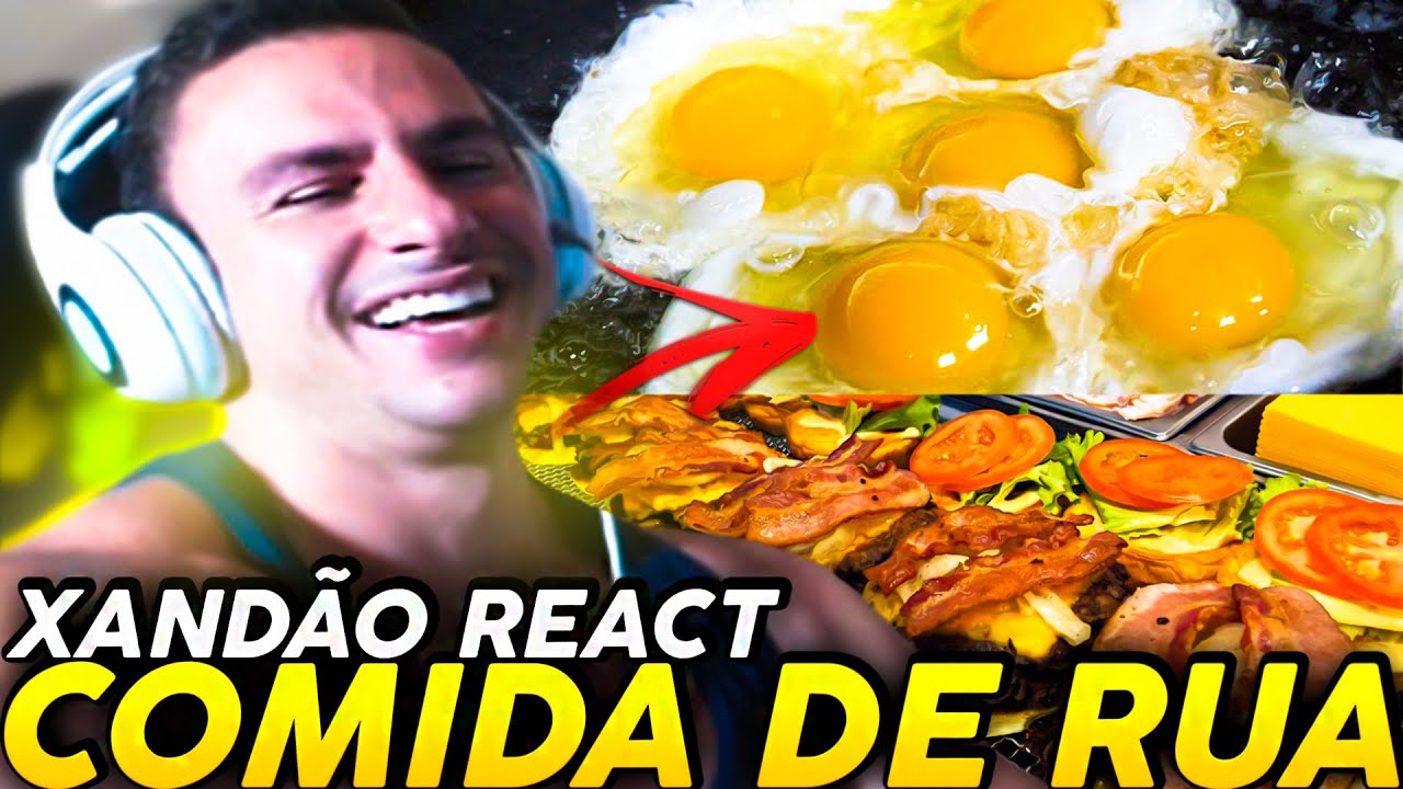 SUPER XANDÃO REAGINDO A COMIDA DE RUA COREANA