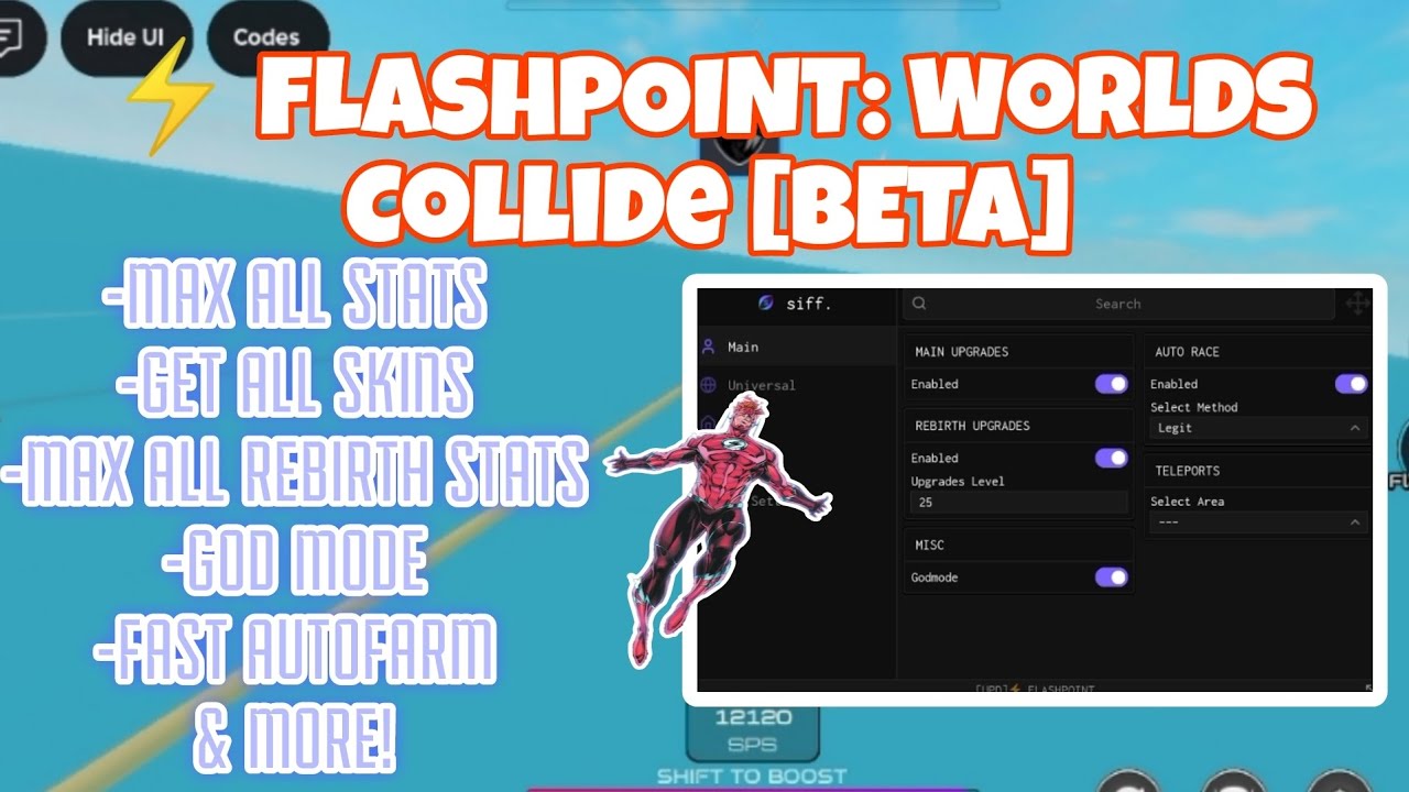 [OP] FLASHPOINT: Worlds Collide Script — МАКСИМАЛЬНЫЕ ВСЕ ХАРАКТЕРИСТИКИ И МАКСИМАЛЬНЫЕ ВСЕ ХАРАК...