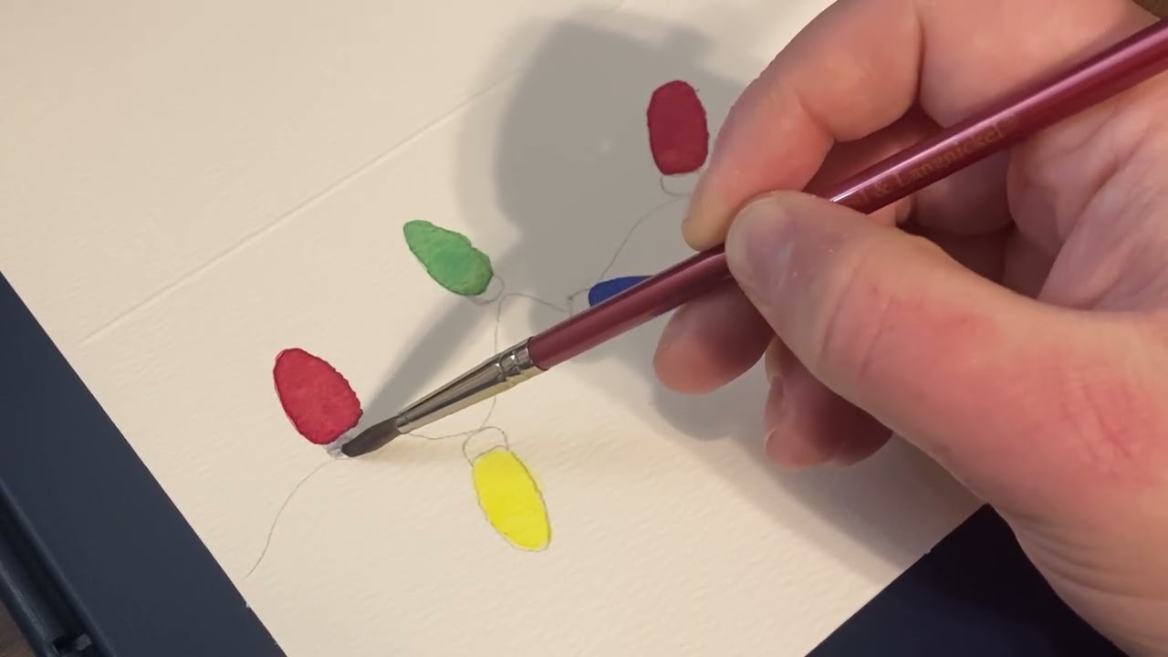 Make a Christmas Card with me 🎄Watercolor Painting