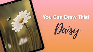 Procreate Tutorial for Beginners: Daisy with a Honeybee Sketch