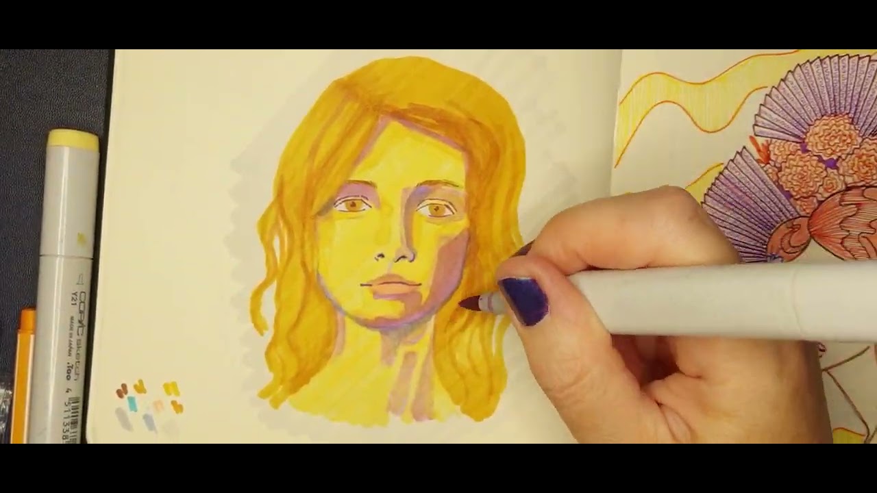 Sketch with me - quick sketch using Copic markers - YouTube