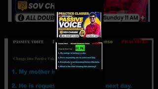 #Live: Present Continuous Passive Voice Rules &amp; Practice (Day 4) convert into passive #shorts