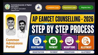 aP EAMCET Counselling - step by step - registration, payment, web options