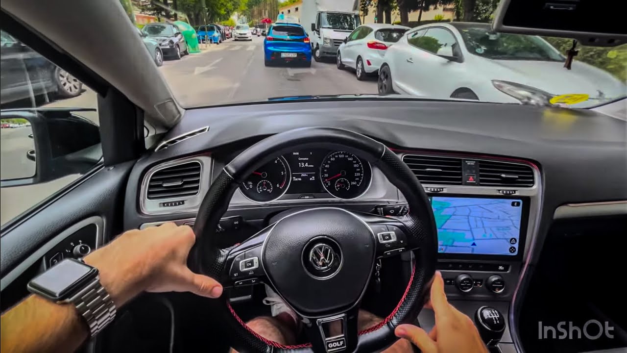 4k POV Driving in city with the golf 7 1.6TDI (Mostoles, Madrid, Spain)