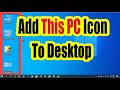 This Pc/My computer Desktop Icons missing? Add windows 10 desktop icon shortcuts.
