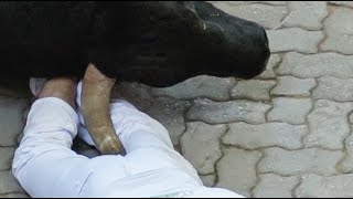 Un Herido Por Asta De Toro En El To Encierro De San Fermín