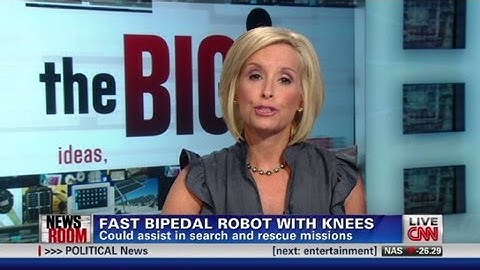 Fast-moving bipedal robot with knees
