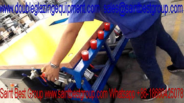 Warm Edge Spacer Air Float Application Table with Tilting&Vacuum Suckers,Air Float Application Table