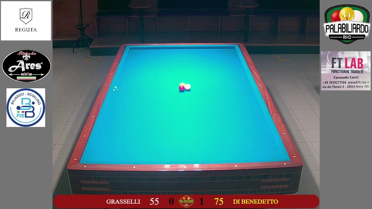 FINALI GARA 2/3 Cat - OTTAVO DI FINALE - 26 Luglio 2026 - Biliardo 11 - DI BENEDETTO VS GRASSELLI