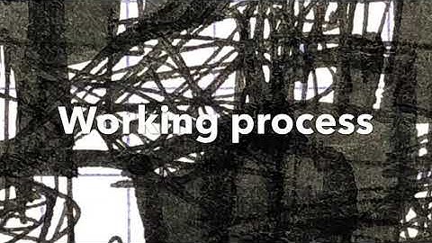 Working process animation of abstract drawing and Techno Music ペン画作業プロセス iiikagen sketch【いいかげんスケッチ】