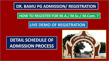 DRBAMU PG Admission 2021-2022