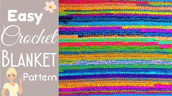 Easy Crochet Stashbuster Blanket 😱 Scraptastic Blanket Stash Buster 🌸 Crochet Scrap Blanket