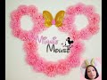 Decoración  minnie mouse con Rosas de papel