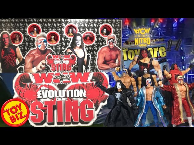 スポーツ WCW THE EVOLUTION OF STING WCW The Evolution of Sting Action Figure Set