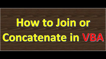 Join or Concatenate String in VBA