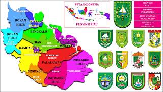 #4 Peta Indonesia, Provinsi Riau (Kabupaten, Kota & Kecamatan)