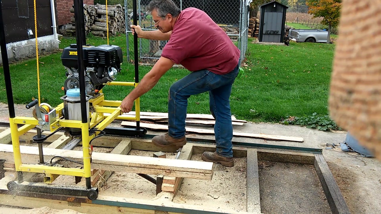 More testing of the chainsaw mill YouTube