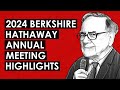 Berkshire hathaway annual shareholders meeting 2024  warren buffett qa key highlights tip629