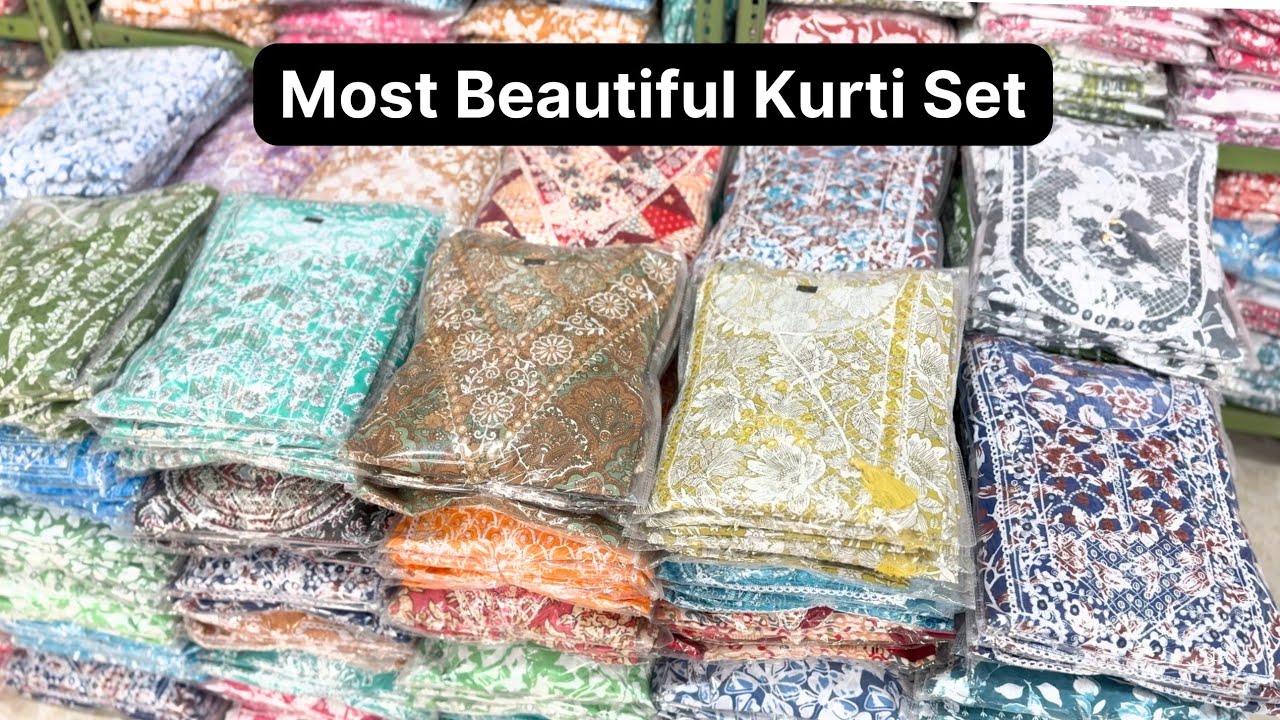 BIGGEST KURTI PANT SET WHOLESALE PRICE IN JSR FAHION JAIPUR MARET BEST KURTI COLLECTIONS