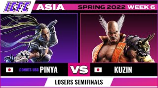 Pinya Master Raven Vs Kuzin Heihachi Losers Semifinal Icfc Tekken Asia Spring 2022 - Week 6