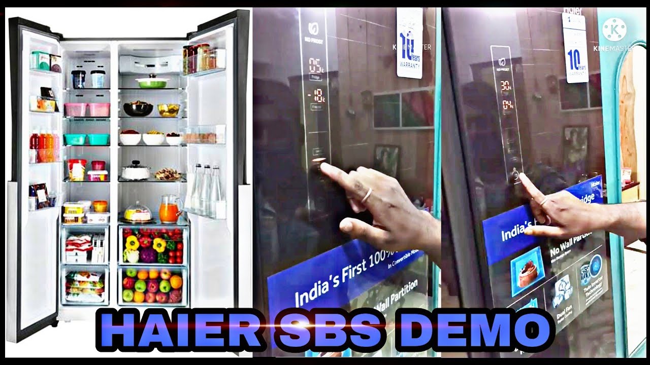 Haier India Fast Side bay side Refrigerator Full Demo // SBS Demonstration Haier 4 door Fridge