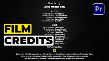 Create SMOOTH END CREDITS in Adobe Premiere Pro