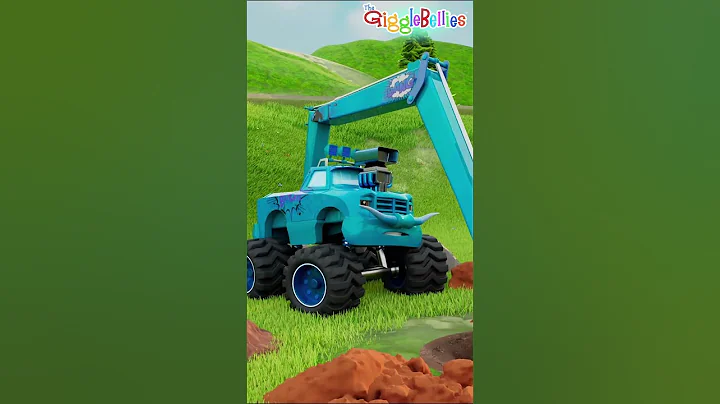 5 Little Excavators #shorts #nurseryrhymes #gigglebellies