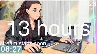 LIVE | 13HOUR study with me WITHOUT BREAKS📚🎧⛈️ rain sounds & pomodoro timer 60 & 10 PART 3 screenshot 4
