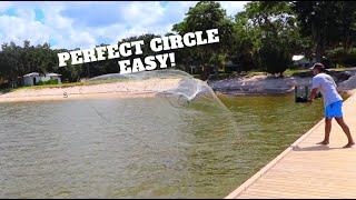 How to throw a 12 ft cast net (Easy!)