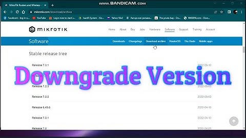 Downgrade Mikrotik Version