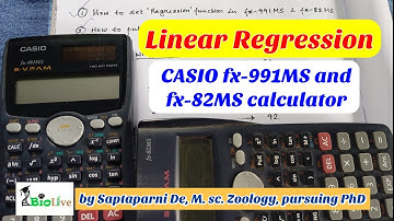 Linear Regression Using Scientific Calculator Casio fx-991MS and fx- 82MS