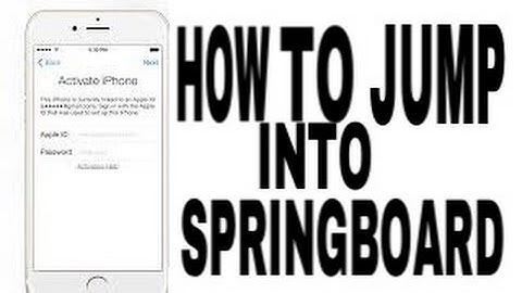 HOW TO JUMP INTO SPRINGBOARD IN ANY IOS ICLOUD LOCKED DEVICE.