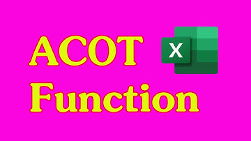 How to Use the ACOT Function in Excel