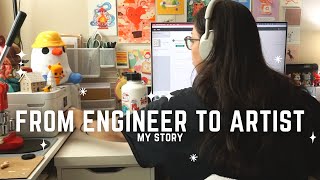 How I Went From Engineer to Full-Time Artist | Healing Through Art | Studio Vlog