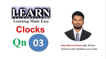 Clocks Question 03 || Placement Specific Questions