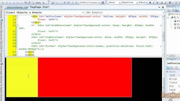 Visual Web Developer Tutorial 4 Part 3 - Positioning Elements on A Web Page