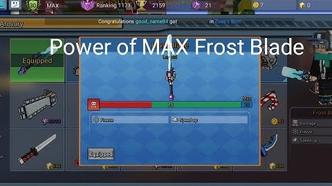 [Blockman Go Build and Shoot] Power of MAX Frost blade